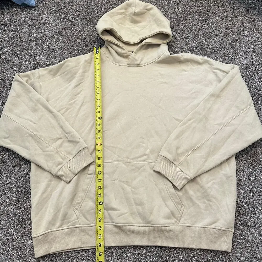 ABERCROMBIE & FITCH Men's Essential Popover Hoodie Size XXL In Cream - Picture 8 of 9